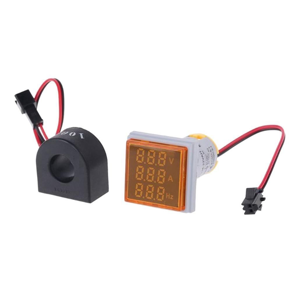 2 Pieces LED Digital Hertz Meter Voltage Current Frequency Indicator