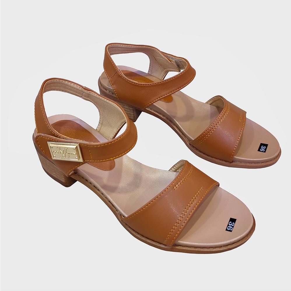 Giày Sandal Nữ Cao Gót TiTi ĐÔ Da Bò Thật Cao Cấp DNU2092