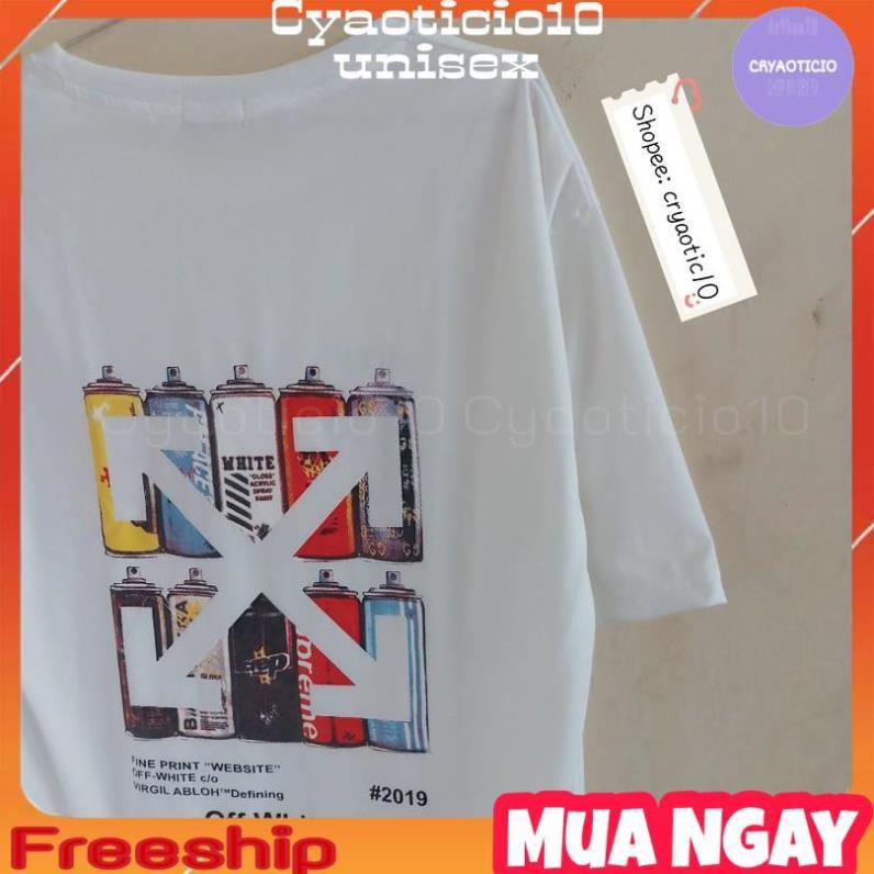 Áo tay lửng Off White Offwhite bình xịt unisex