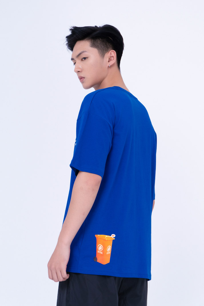 ÁO PHÔNG NAM LOCAL LOOSE BỎ EX  - Solid.Xanh da trời/ Blue.Xanh cô ban - S