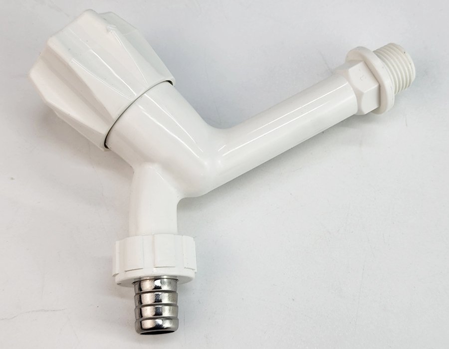 Bộ 3 vòi hồ tay núm tròn nhựa PP trắng, thân dài, ren 21-27mm Eurolife EL-HN06 (Trắng) (3 cái)
