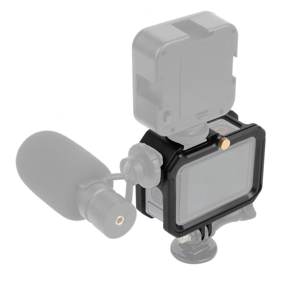 Vỏ Hợp Kim Nhôm Lồng Khung Bảo Vệ Với Đế Giày Clod Lỗ 1/4 Cho GoPro Hero 11 10 9 Camera Hành Động lồng Giàn Khoan