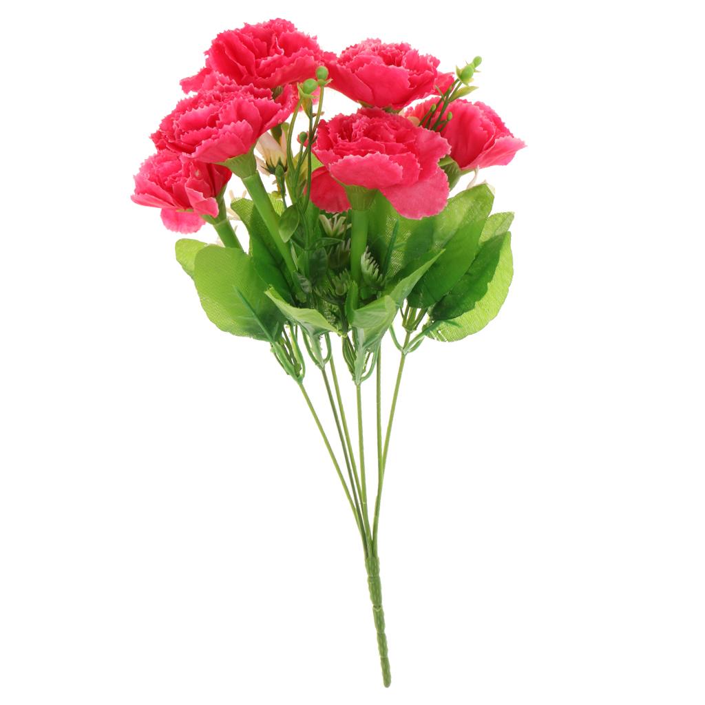 Carnation Bunch Artificial Silk Flower Bouquet Plant Home Decor