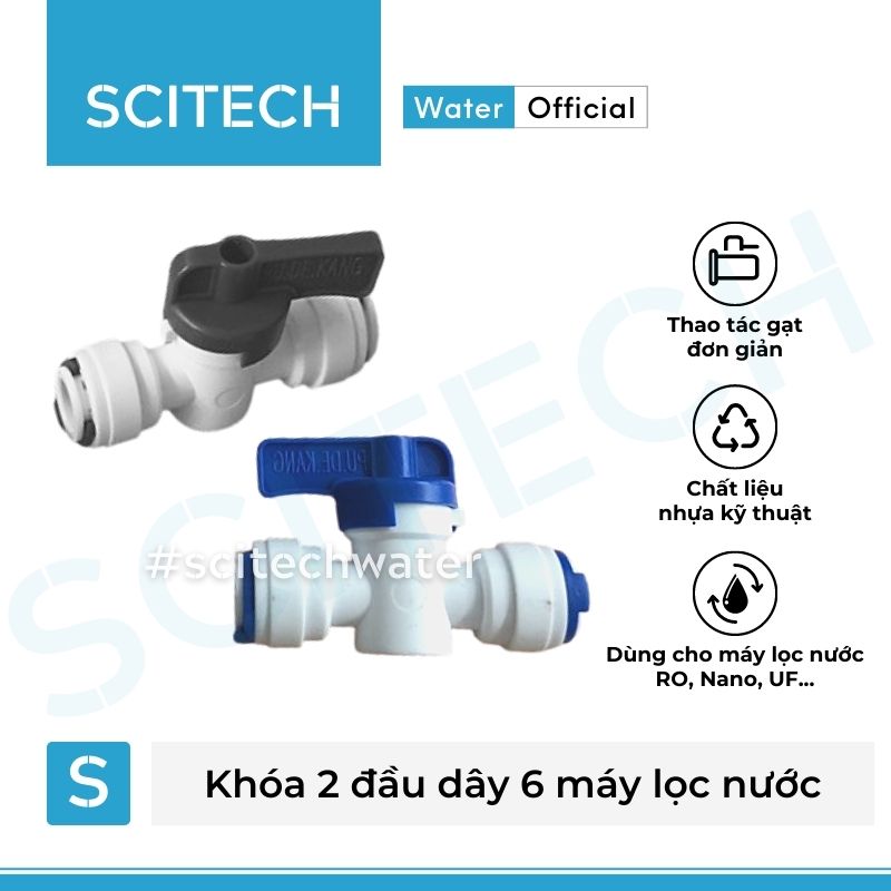 Khóa 2 đầu dây 6 hoặc khóa 2 đầu dây 10 dùng trong máy lọc nước - Hàng chính hãng