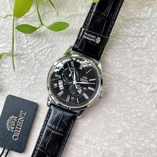 Đồng Hồ Nam Dây Da Orient Automatic Sun And Moon RA-AK0010B10B