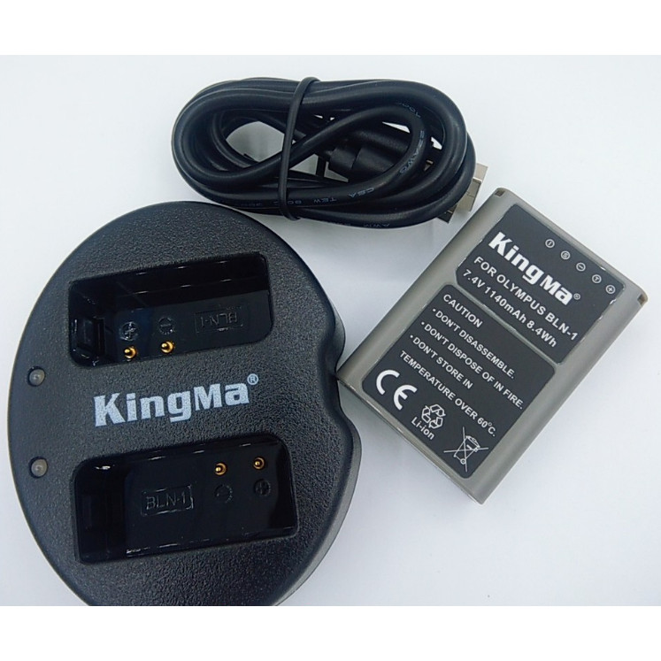 Combo 1 pin 1 sạc Kingma for Olympus BLN-1 - Hàng chính hãng