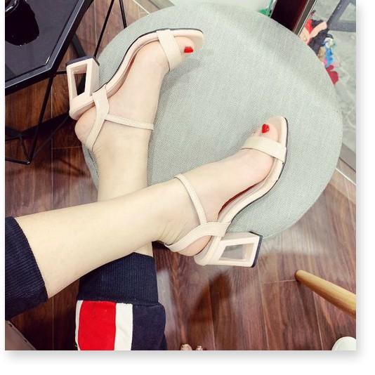 GIày sandal cao gót khoét cao cấp