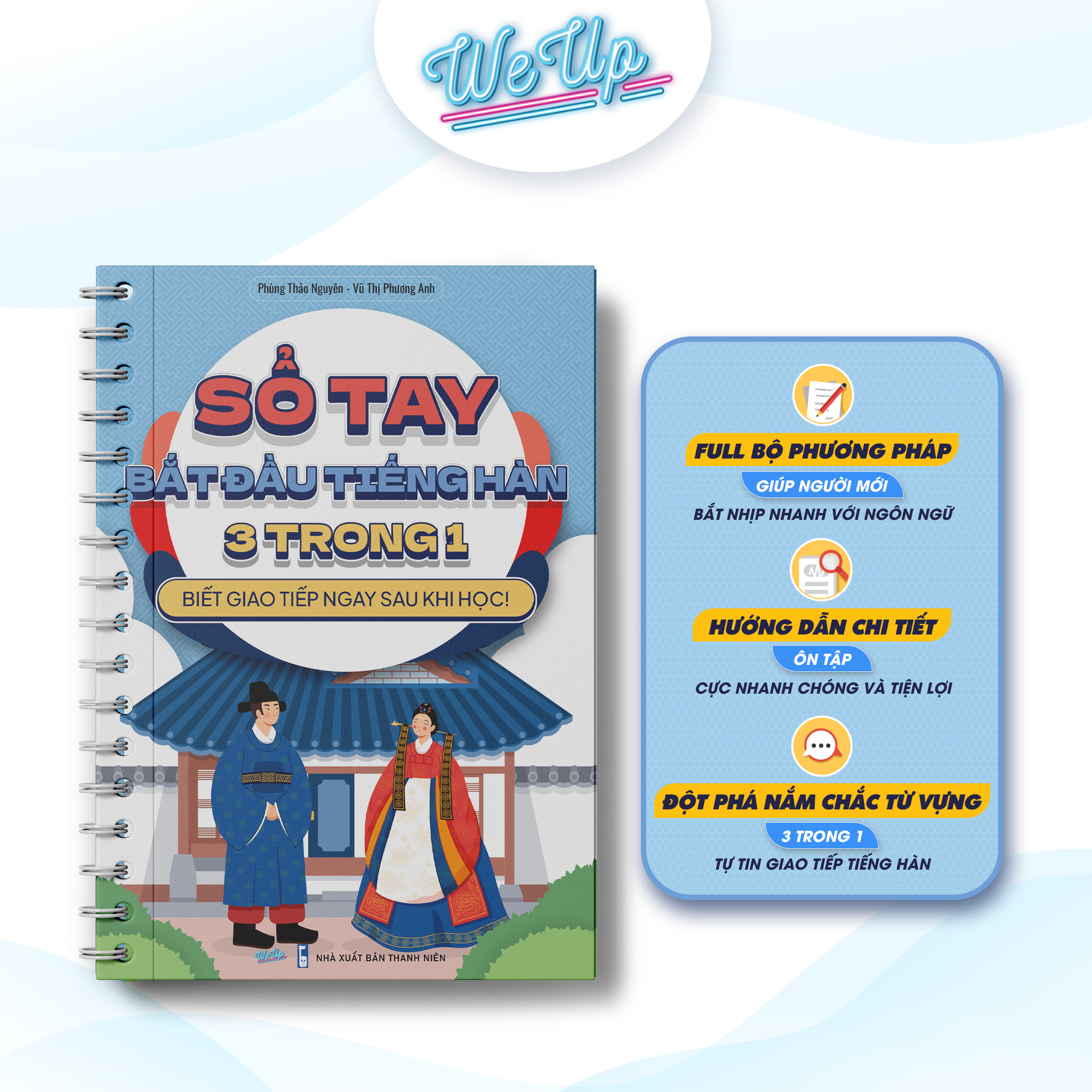 Sách - Combo 30 ngày tự học tiếng Hàn: Sổ tay bắt đầu tiếng Hàn 3 trong 1, Sổ tay 1200 từ vựng tiếng Hàn và Sổ luyện viết tiếng Hàn