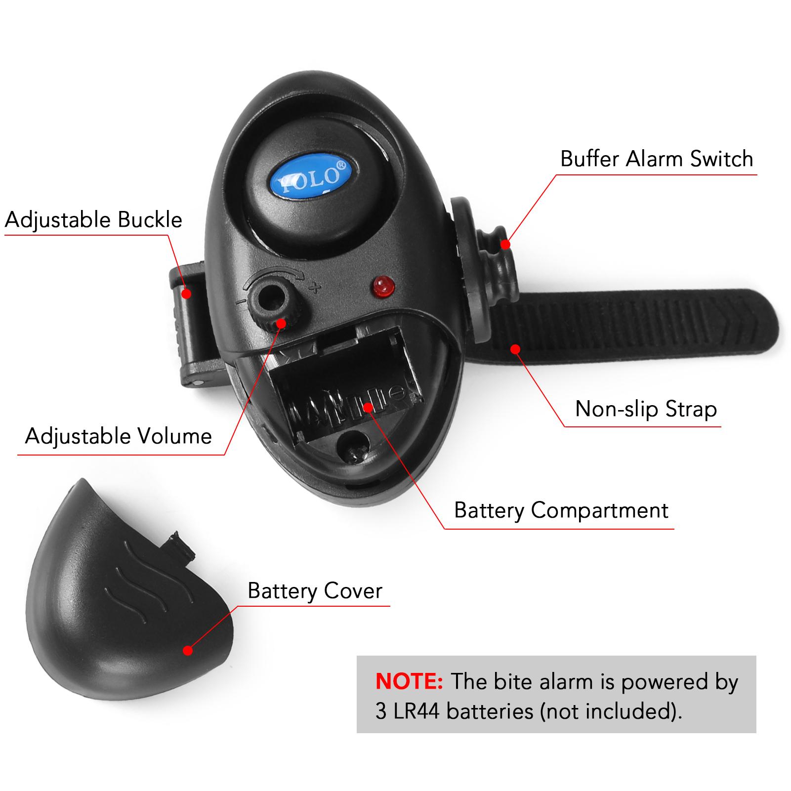 Thiết bị báo động cá cắn câu, đèn LED tăng khả năng quan sát, thuận tiện cho việc câu đêm