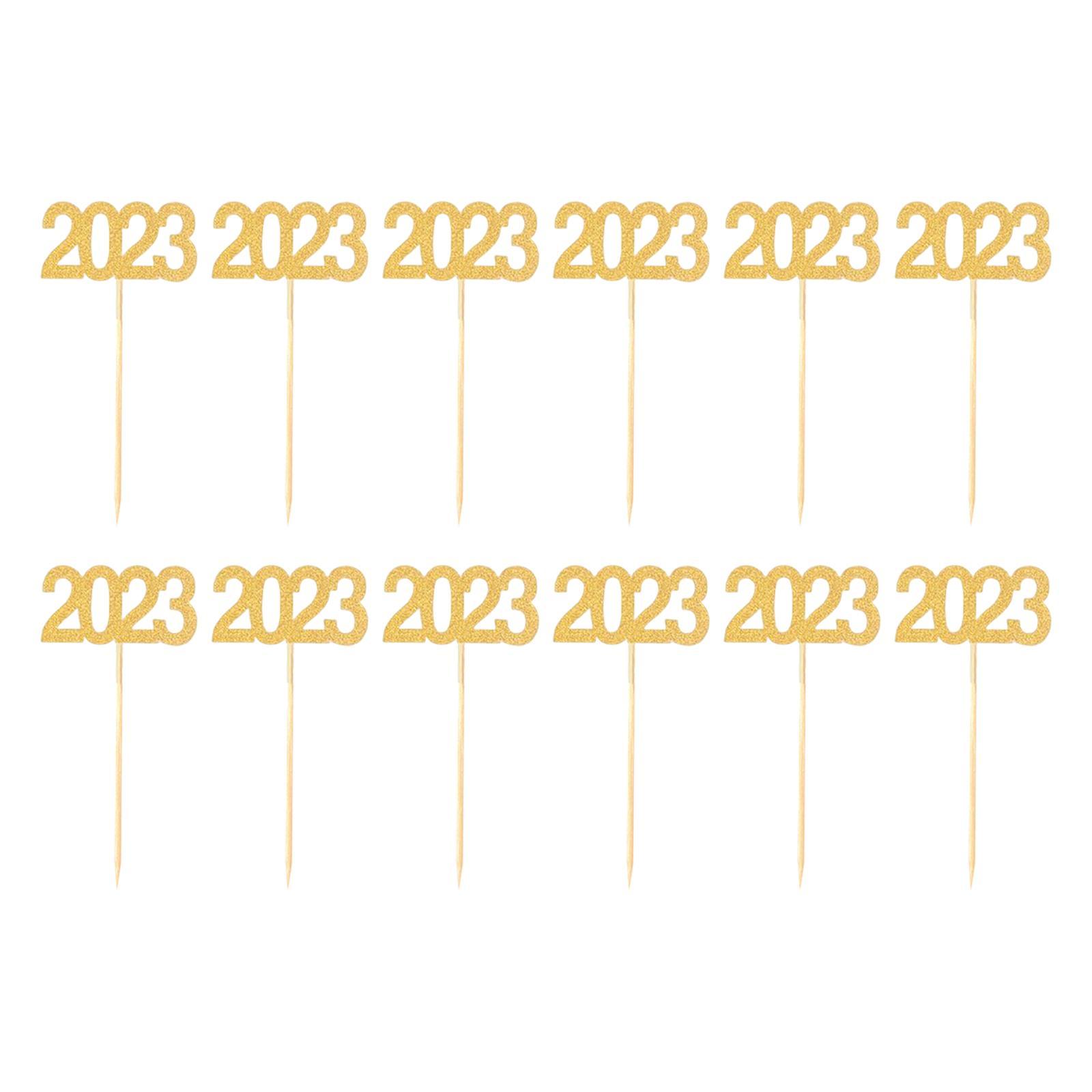 12Pcs Cupcake Topper Decor Cupcake Pick Decorations for Birthday Party Anniversary
