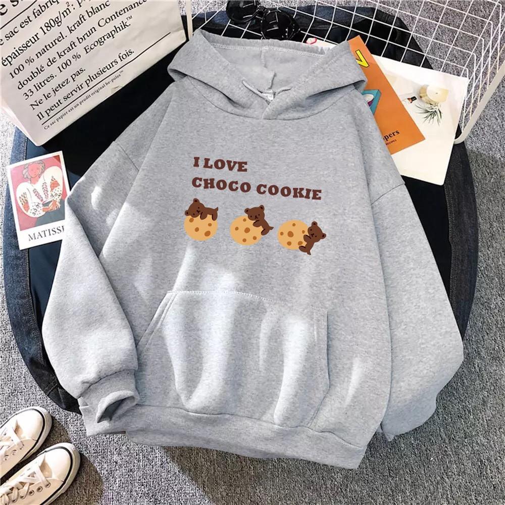 ÁO HOODIE NAM NỮ IN I LOVE CHOCO COOKIE