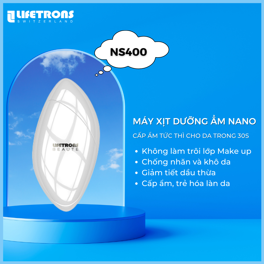 Máy xịt dưỡng ẩm công nghệ Nano siêu nhỏ Lifetrons NS-400