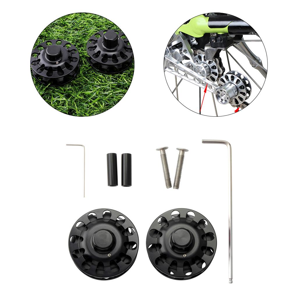 Pair Bike Chain Tensioner Refit Wheel Replacement Roller for Brompton Folding Bicycle Rear Derailleur Single 2/3/6 Speed Chain Guide Pulley