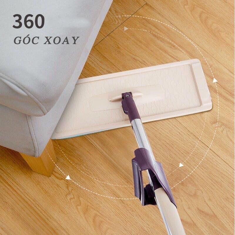 Cây lau nhà tự vắt FREESHIPCây lau nhà thông minh Spin Mop xoay 360 độ - Tặng 1 bông lau - Cây lau nhà giá rẻ