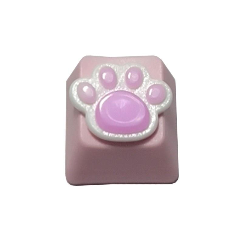 HSV 1PC DIY Keycap Cute Pure Lovely Cat Paw Keycap Mechanical Keyboard Keycap R4 Pink Key Cap Pink Cat Paw keycaps