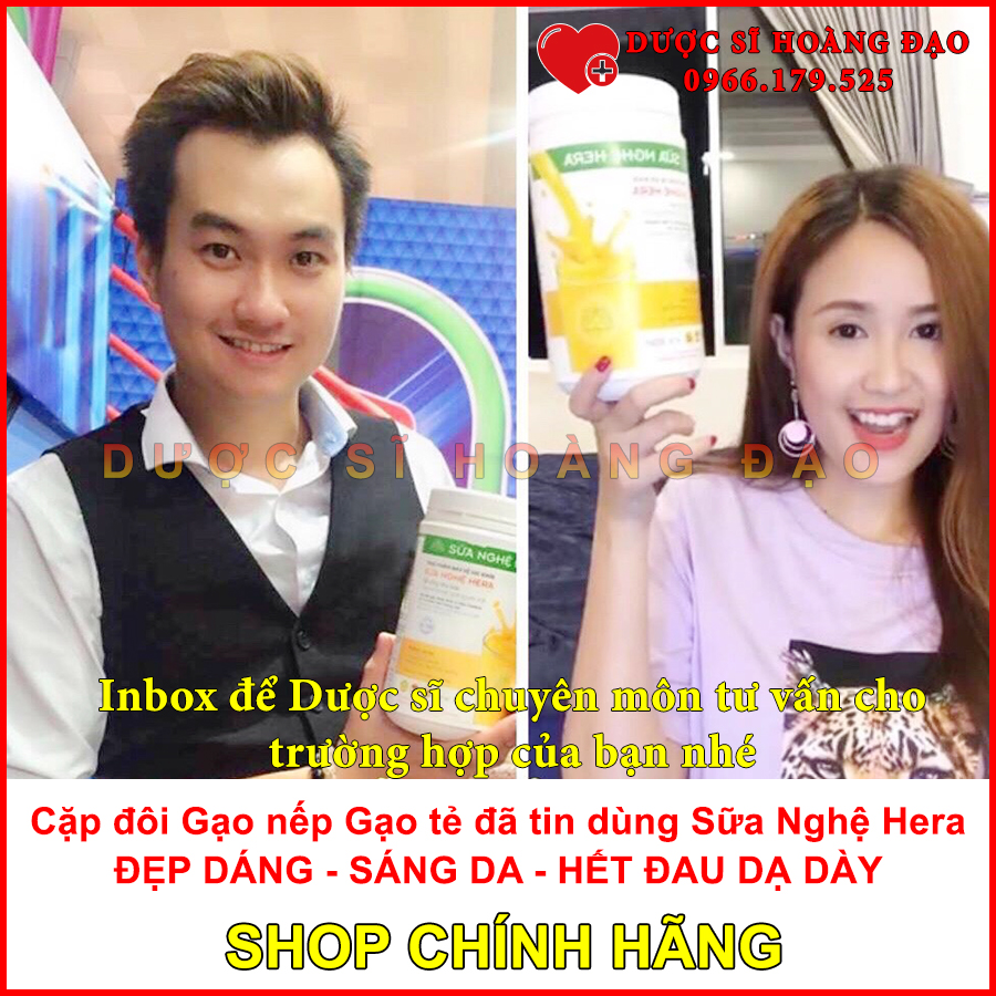 Combo 3 hộp Sữa Nghệ Hera 500g - HỖ TRỢ HẾT ĐAU DẠ DÀY và giúp LỢI SỮA cho con bú
