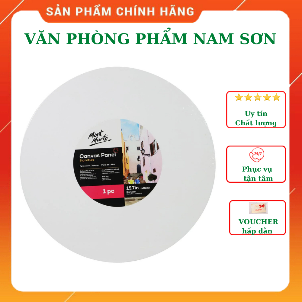 Canvas hình tròn Mont Marte các kích thước (Toan vẽ tranh tròn)