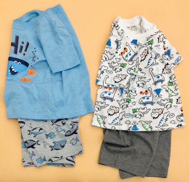 Set bộ thun đùi bé trai mềm mát, thấm hút mồ hôi