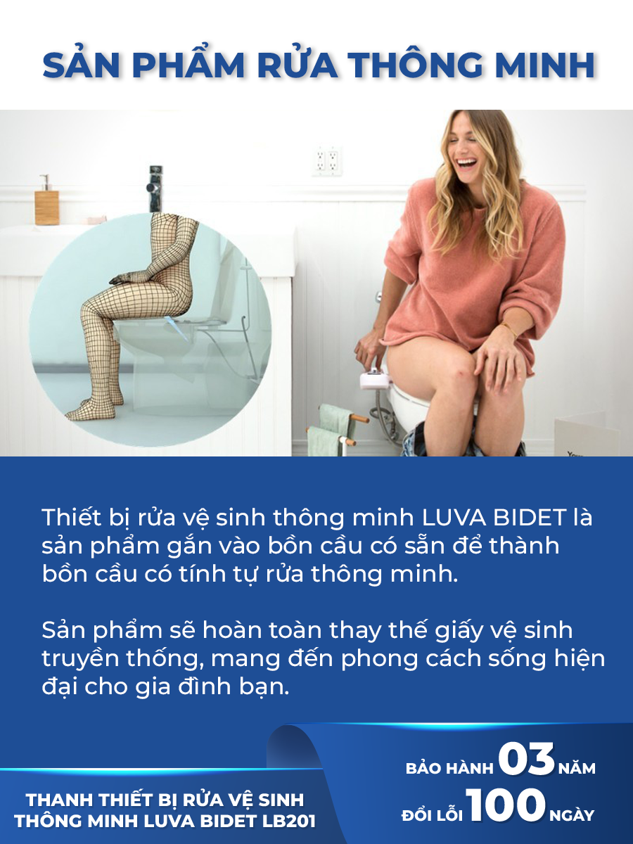 Thiết bị rửa vệ sinh thông minh LUVA - LB201