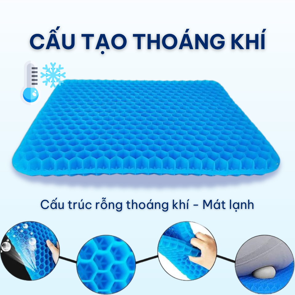 Đệm Ngồi Gel Silicon 3D Ánh Sao Chống Ê Mông Lót Ghế Văn Phòng Xe Hơi Mềm Thoáng Khí Miếng Lót Ngồi Ghế Nệm Ngồi Bệt
