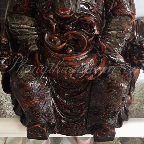 Tượng Thần Tài,Thần Tiền(cao 50cm) màu gỗ đẹp