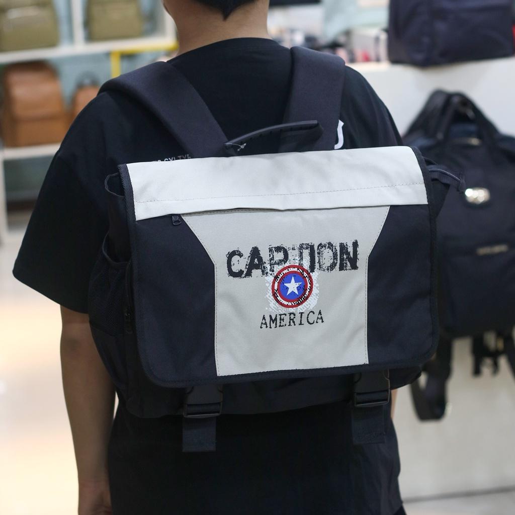 Balo học sinh tiểu học chất liệu vải dù siêu nhẹ với logo Captain  - BOMBAGVN