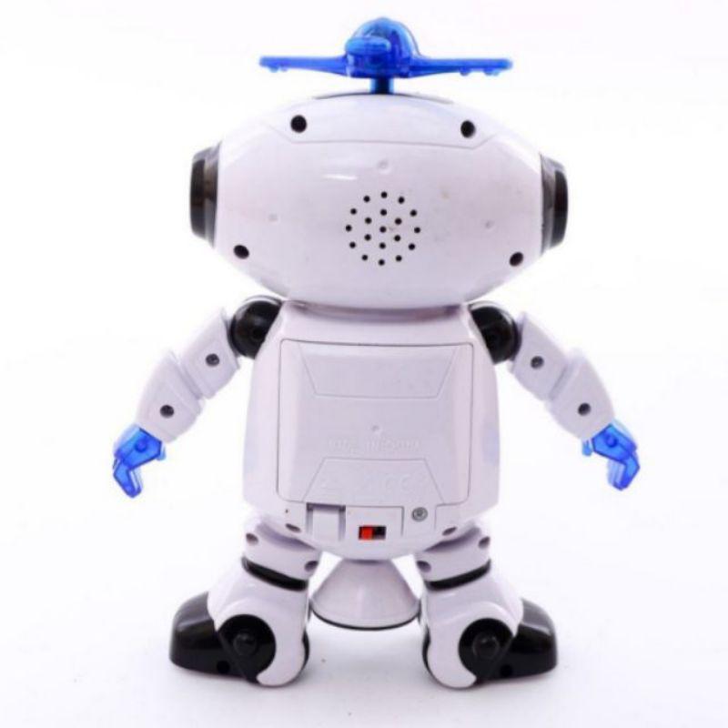 Đồ Chơi Rô Bốt Phát Nhạc Xoay 360 Độ