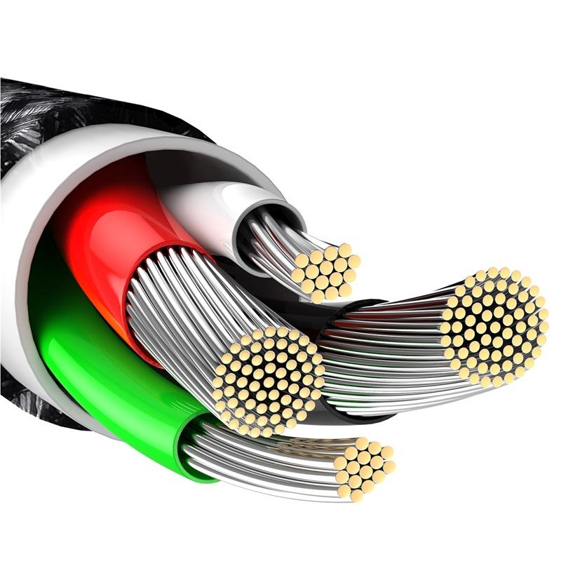 Baseusmall _ Cáp sạc nhanh siêu bền Baseus Tungsten Gold 2.4A USB 480Mbps