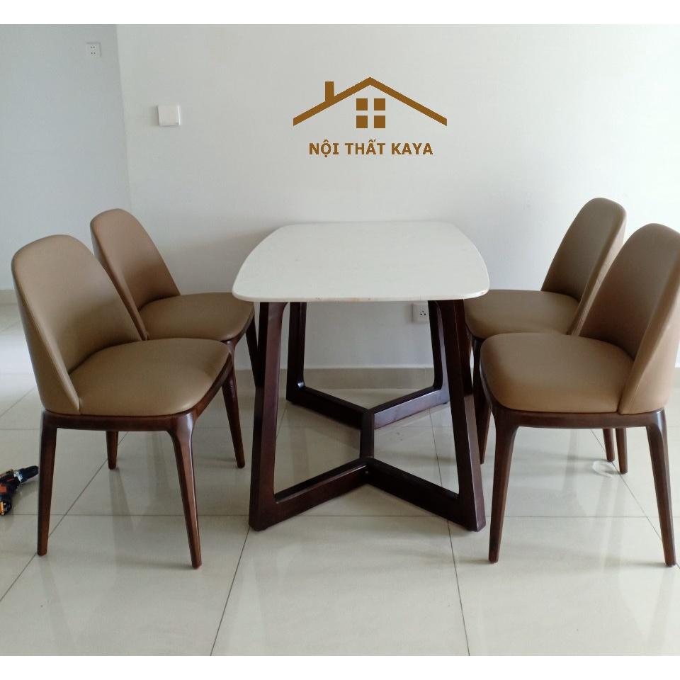 Bộ Bàn Ăn 4 Ghế Mặt Đá Nhập Khẩu Doxa BAK – 01