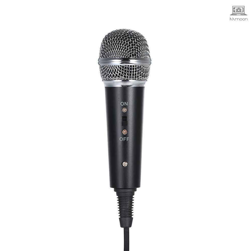 Micro điện dung có dây giắc cắm 3.5mm gắn PC/ điện thoại cho thu âm/ KTV/ Karaoke kèm chân đế