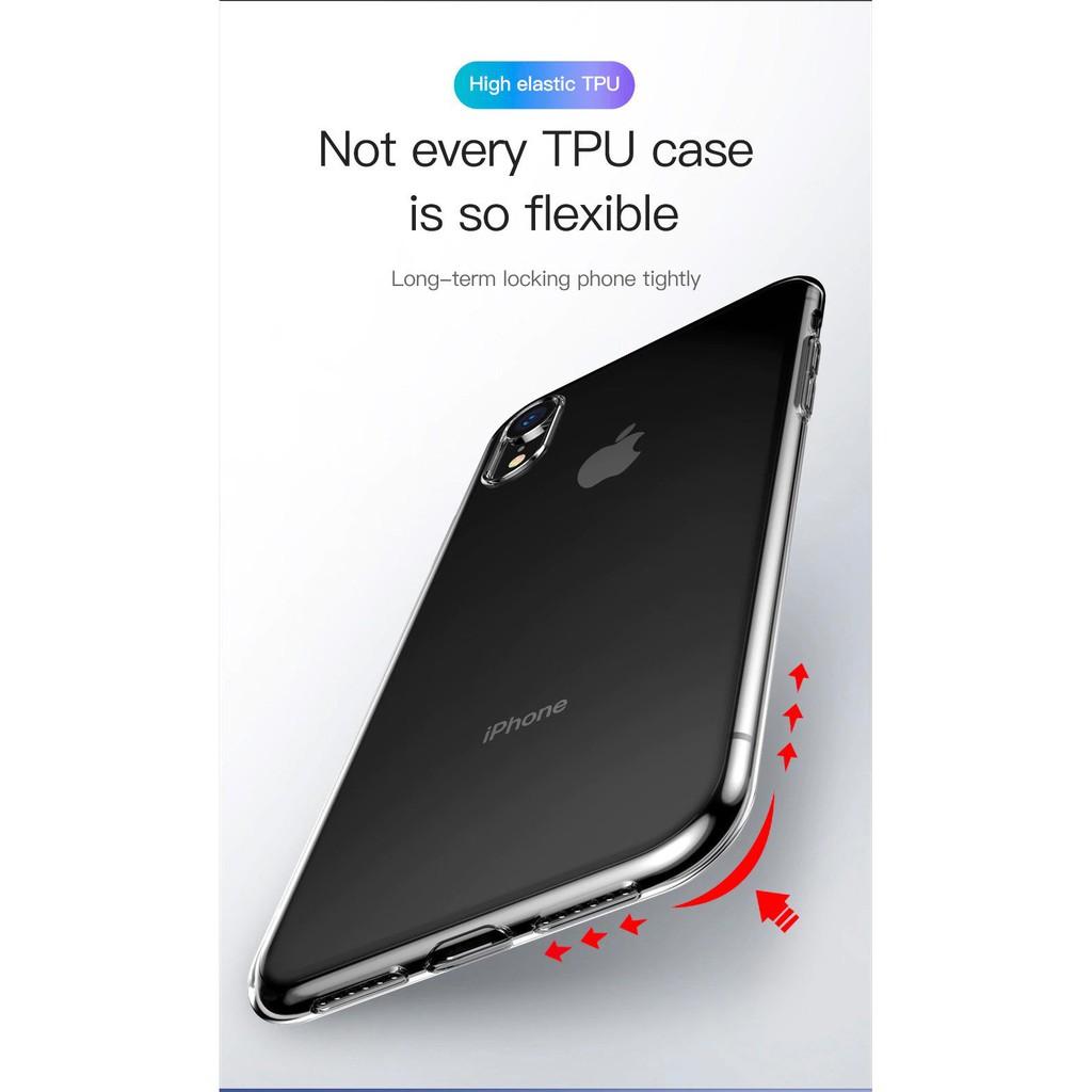 Ốp lưng dành cho iPhone XR 6.1dẻo trong suốt chống bụi Simplicity chính hãng Baseus