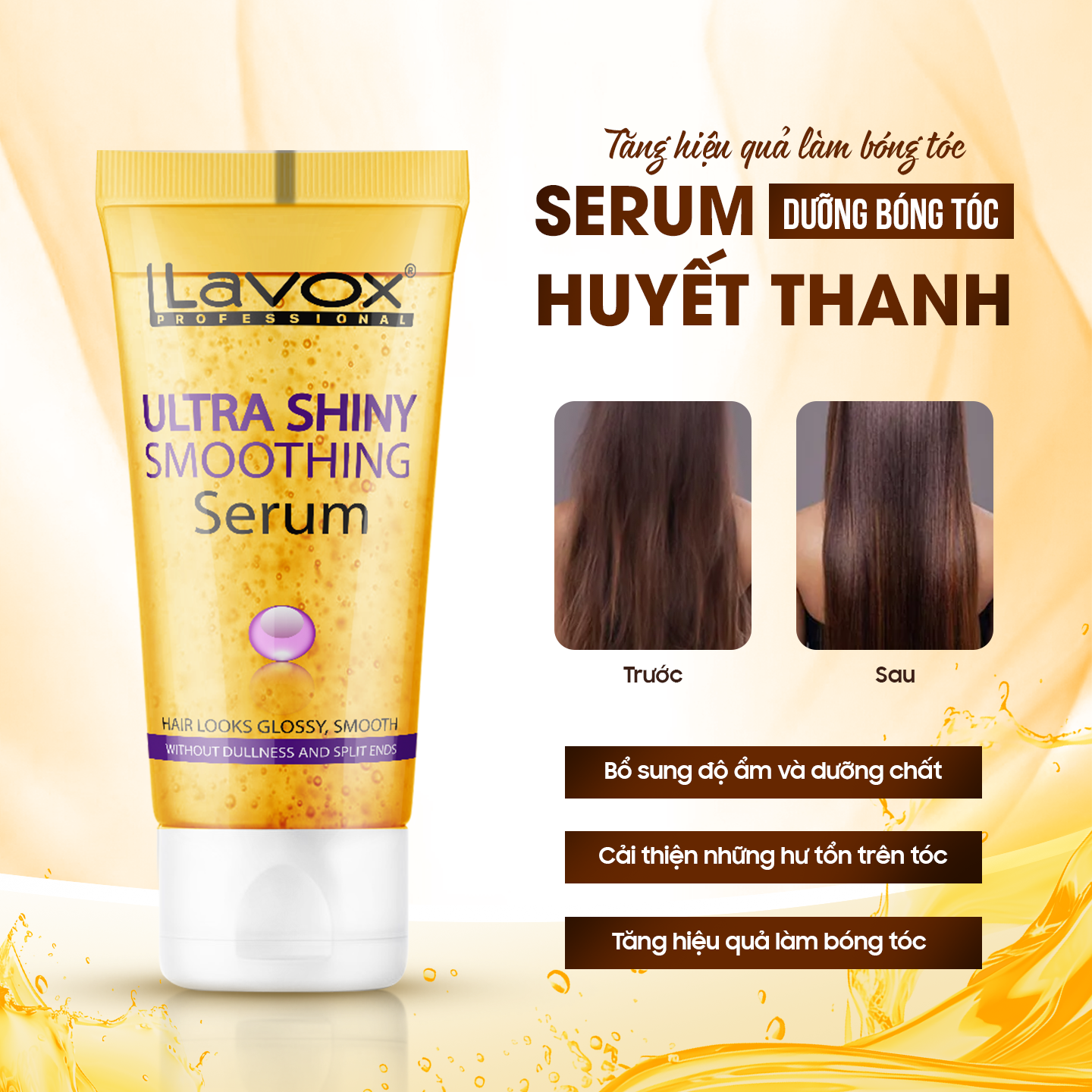 Serum Huyết Thanh Dưỡng Bóng Tóc Lavox 60ml