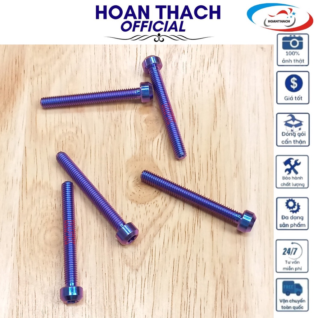 Ốc Gr5 Titan 6L50 Trụ Tím Dùng cho nhiều dòng xe SP010501 (giá 1 con)