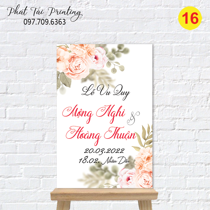 Bảng Welcome trang trí đám cưới MS 16