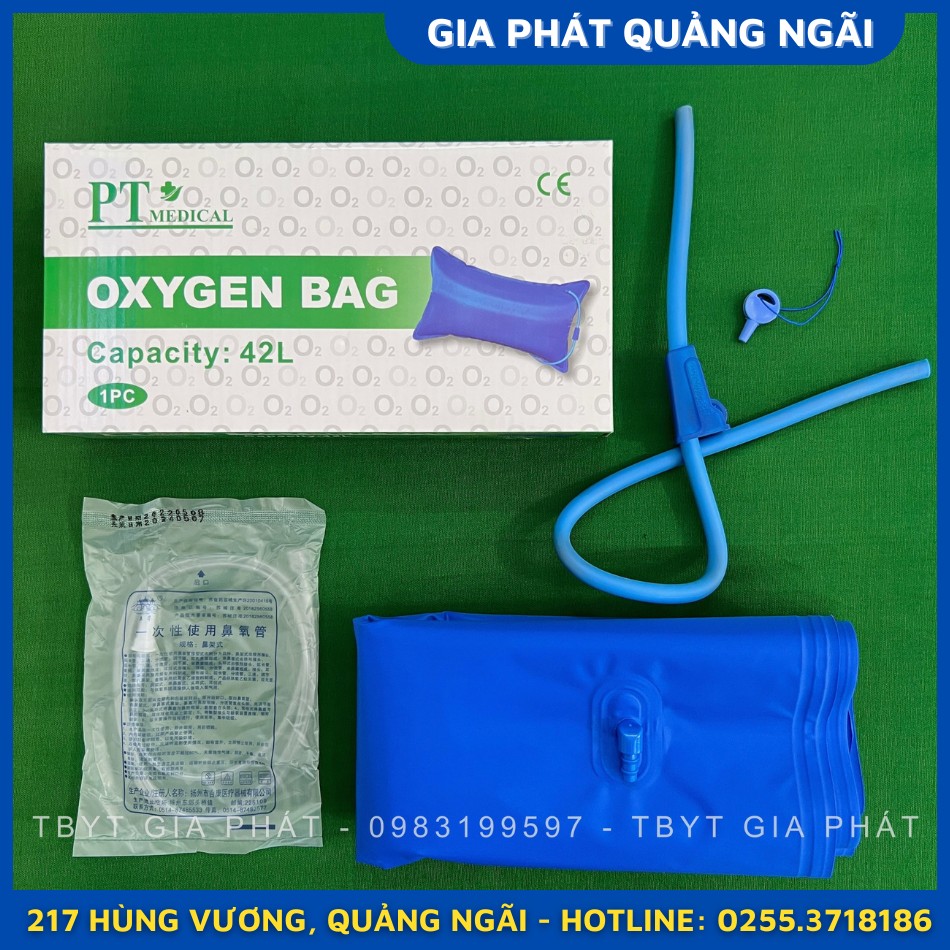 TÚI DỰ TRỮ OXY CÓ KHOÁ 42 LÍT PT MEDICAL