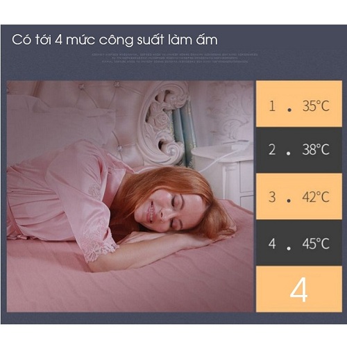 Chăn sưởi điện 1m8 x 1m5