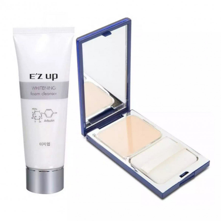 Bộ Sản Phẩm E’Zup: Sữa Rửa Mặt Whitening (30g) + Phấn Nền Pure Bright Lasting (15g)