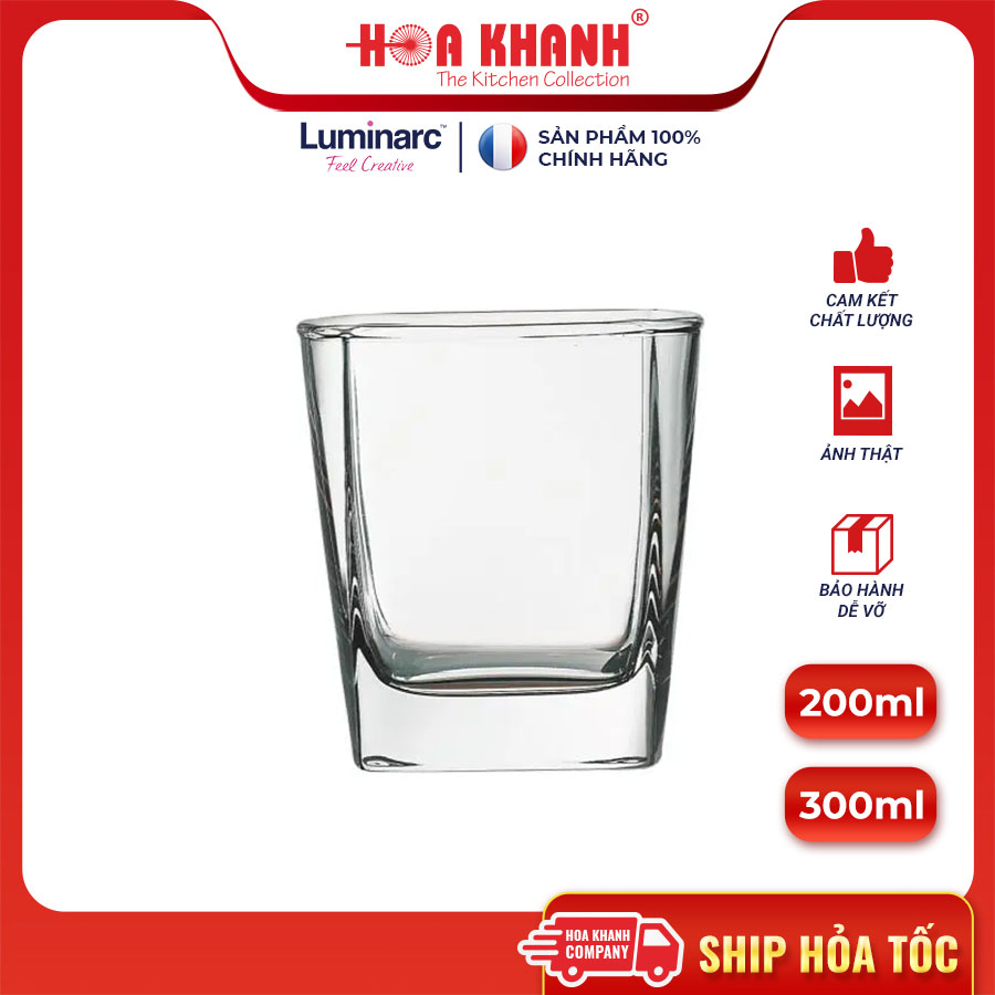 Ly Thấp Uống Nước Thủy Tinh Sterling 200ML & 300ML - G2516 & G2564 - Bộ 6 ly