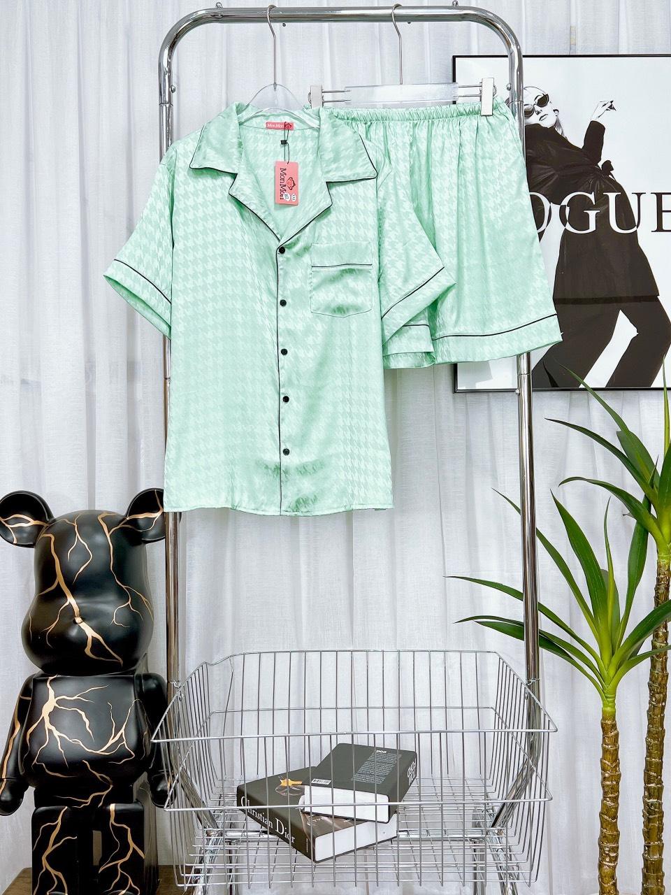 Đồ Bộ Lụa Gấm Xước Cao Cấp, Đùi, Bigsize, Pyjama, Hoạ Tiết, Dễ Thương, 65kg~85kg, LGX_D_05