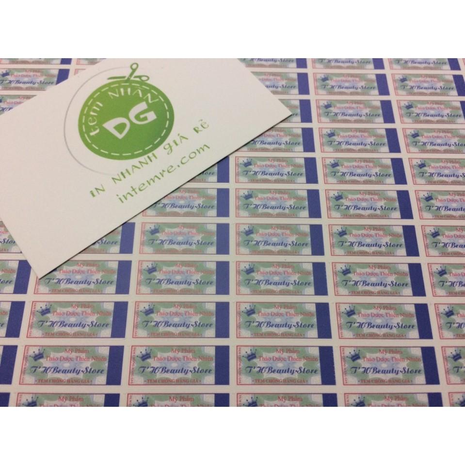 In decal bể niêm phong, tem bảo hành 2x1cm - 1000 tem