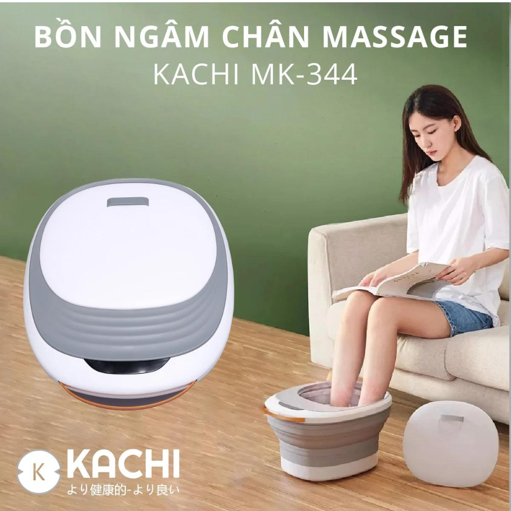 Bồn ngâm chân hồng ngoại xếp gọn Kachi MK344