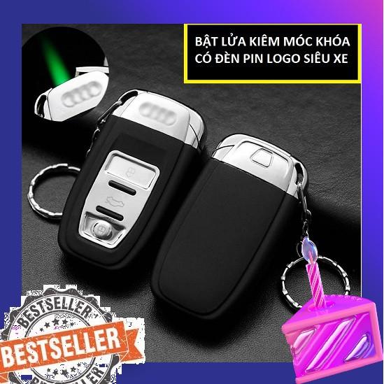 BÂT LỬA KIÊM MÓC KHÓA CÓ ĐÈN PIN HÌNH ROMOTE SIÊU XE