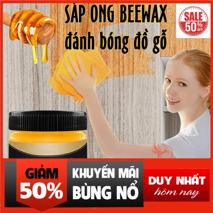 Sáp ong Beewax lau đánh bóng sàn đồ gỗ nội thất 3 tác động làm mới chống thấm nước [ĐỔI TRẢ 48H]