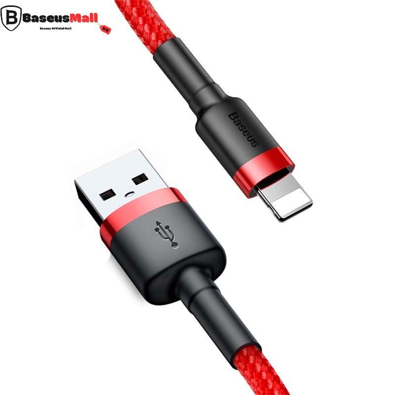 Cáp sạc nhanh,truyền dữ liệu tốc độ cao USB to iP Baseus Cafule cho 5 / 6/ 7/ 8/ X / ( 2.4A,Sạc nhanh,Siêu bền) (Hàng chính hãng)