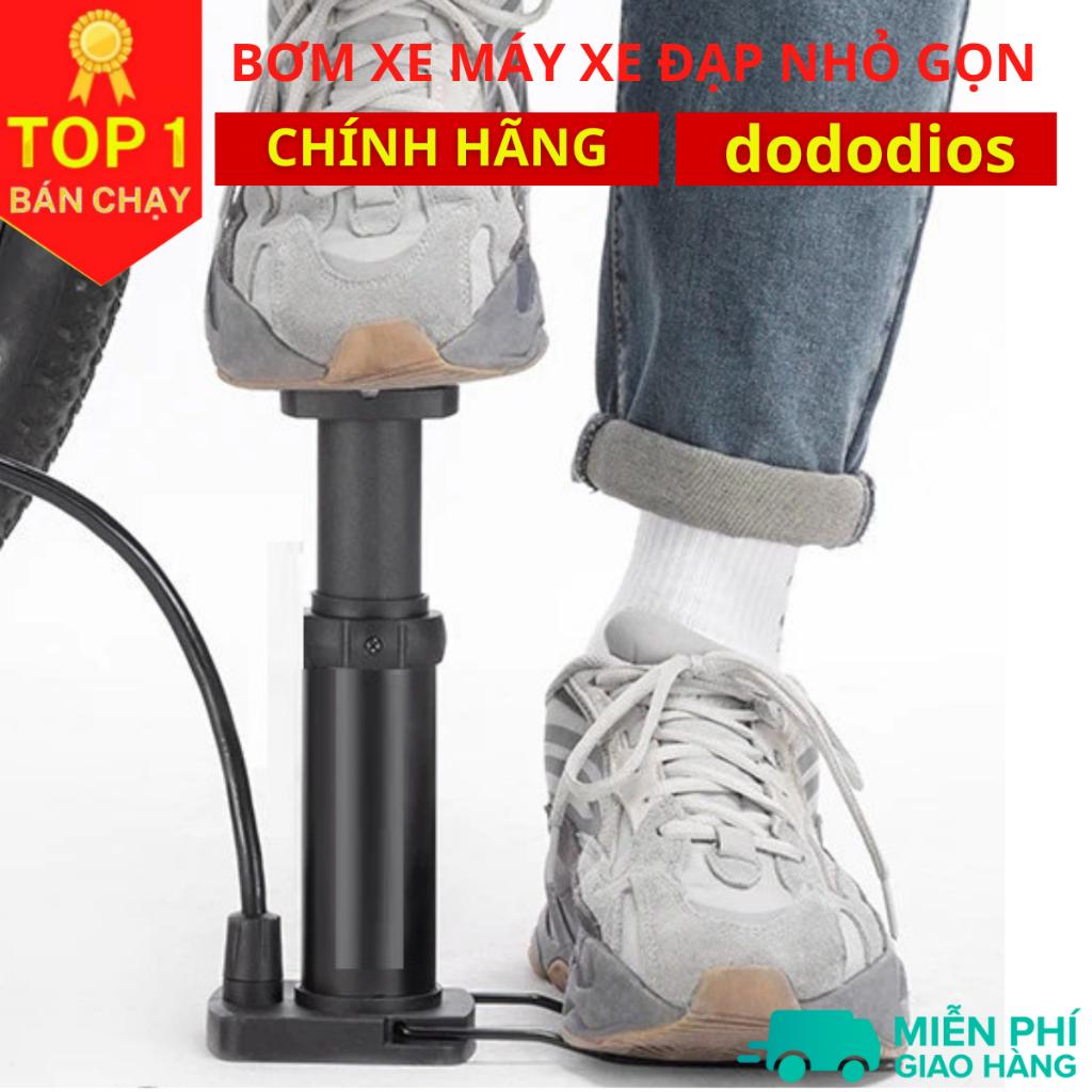 Bơm xe máy xe đạp nhỏ gọn dododios đầu van đa năng