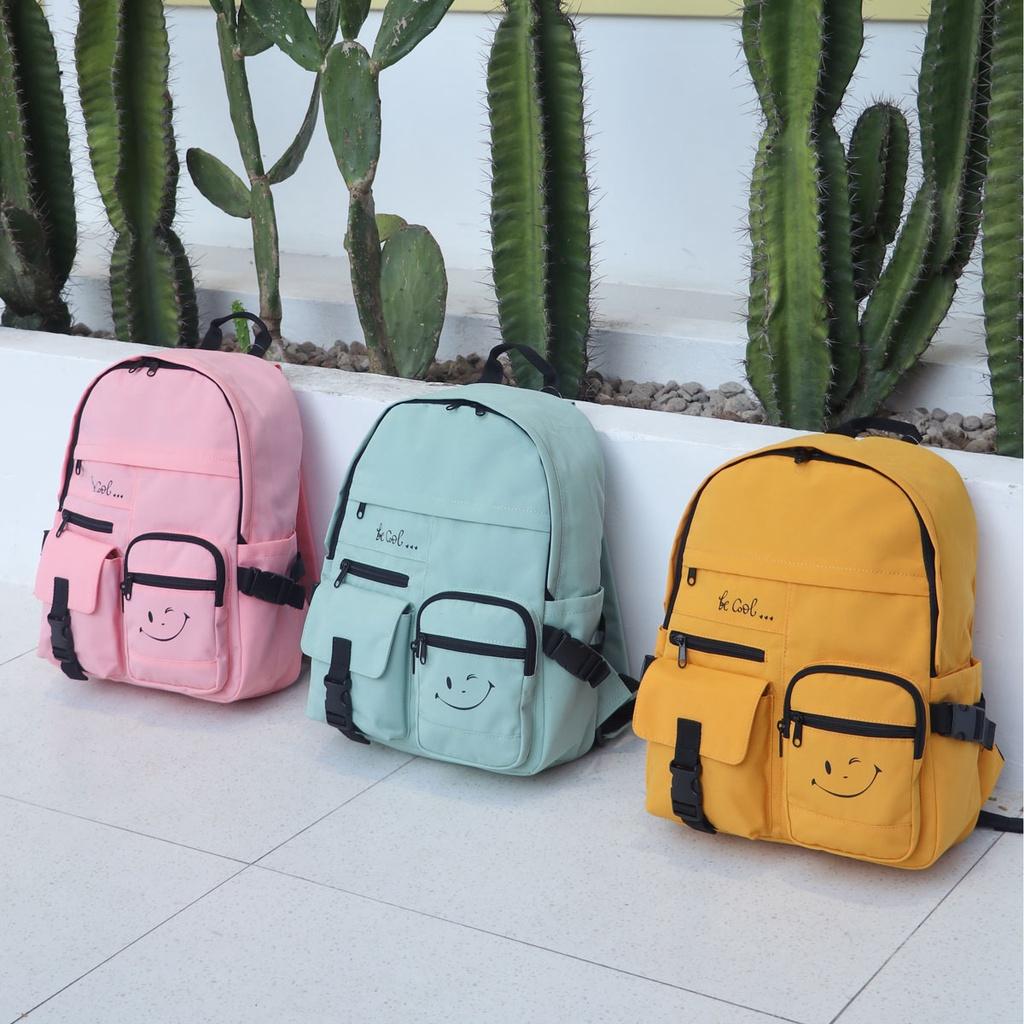 Balo học sinh Unisex thời trang, tone màu pastel - BOM