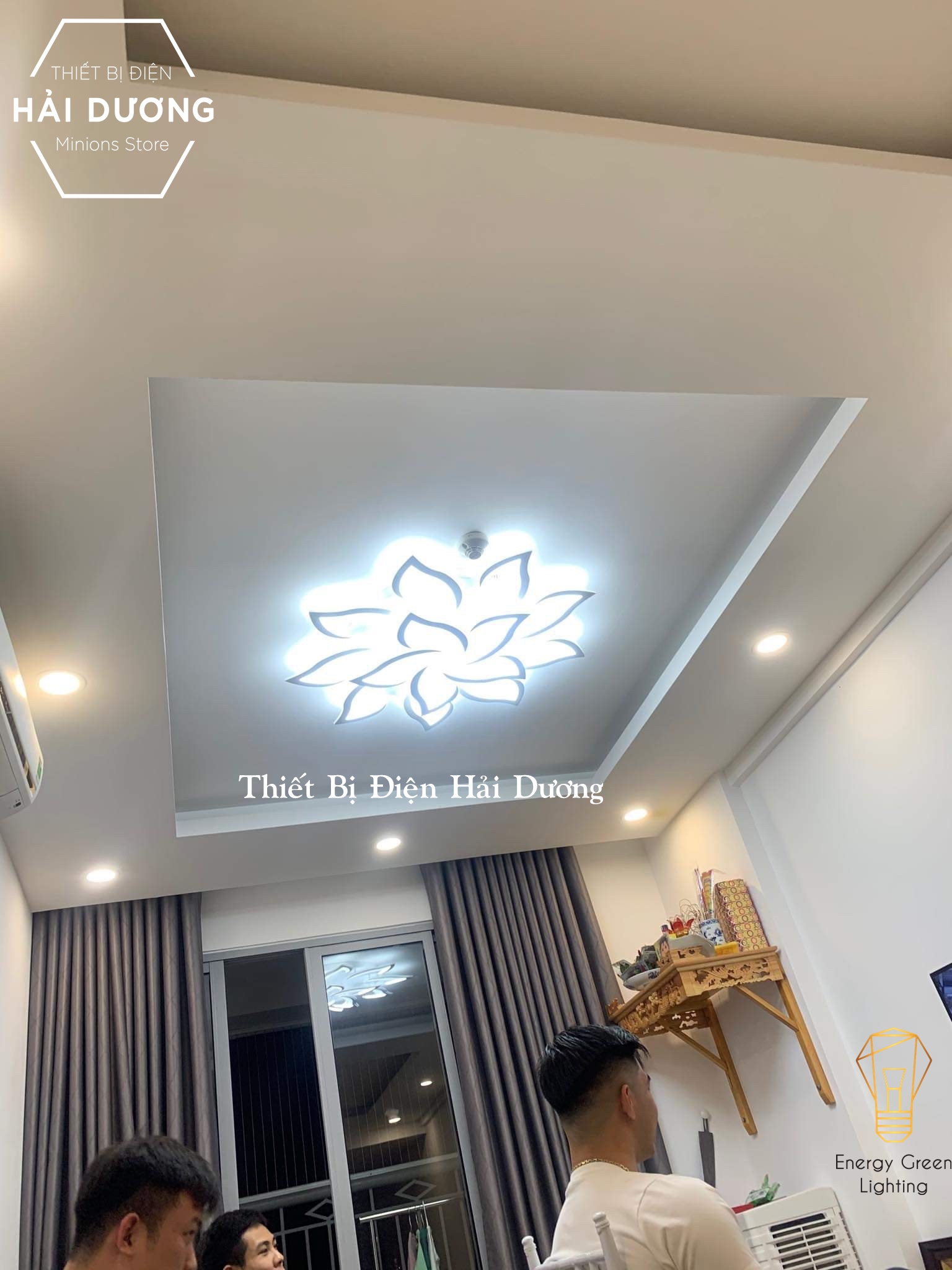 Đèn LED Ốp Trần Hiện Đại Decor 14 Tay NT038 - 3 Chế Độ Ánh Sáng -Tăng Giảm Ánh Sáng - Điều Khiển Từ Xa - Kết Nối Điện Thoại - Có Video