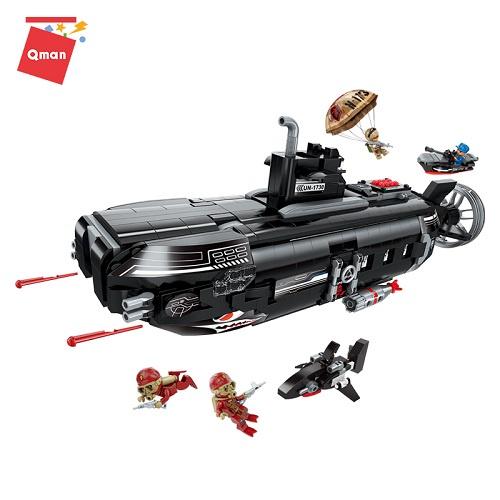 Đồ chơi xếp hình bé trai thông minh Bóng ma đại dương 1196 chi tiết Qman 1730