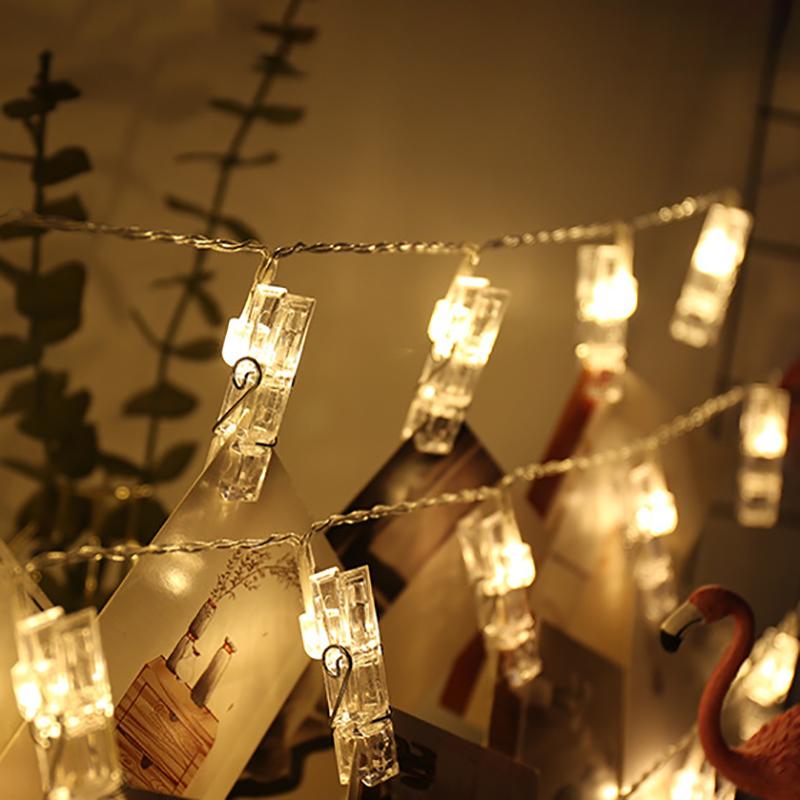 Dây Đèn Led 40 Kẹp Ảnh Chống Thấm Nước Trang Trí Nhà Cửa