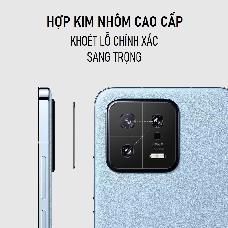 Miếng Dán Bảo Vệ Camera cho Xiaomi 13/ Xiaomi 13 Pro HỢP KIM NHÔM, Miếng dán camera Chống Trầy Xước Đẹp Sang Trọng